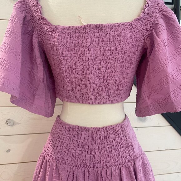 072 Free People Endless Summer Pretty In A Bow Set  in Magenta Magic Size Medium - Picture 8 of 10